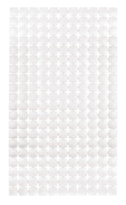 Weiße Mosaikfliesenmatte mit kleinen rechteckigen Fliesen im Raster