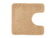 Beige WC-Vorleger in U-Form mit weicher, dichter Floroberfläche