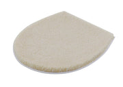 Cremefarbene, tropfenförmige Badematte aus weichem Flor-Material
