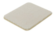 Rechteckige, cremefarbene Badematte mit weicher, flauschiger Oberfläche