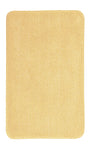 Rechteckige, senfgelbe Badematte mit weicher, dichter Oberfläche
