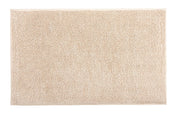 Rechteckige beigefarbene Badematte mit dichtem, hochflorigem, weichem Flor