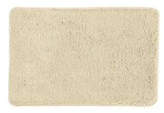 Rechteckige beige Badematte mit weicher, hochfloriger Oberfläche Struktur