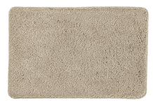 Rechteckige beige Badematte mit dichtem, weichem Hochflor-Teppich