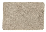 Rechteckige beige Badematte mit dichtem, weichem Hochflor-Teppich