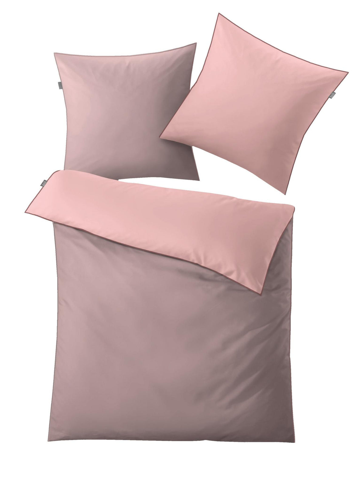 Bettwäsche-Set in Rosa und Altrosa mit Decken- und Kissenbezügen