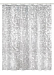 Transparenter Duschvorhang mit grauem allover Kieselsteinmuster Design