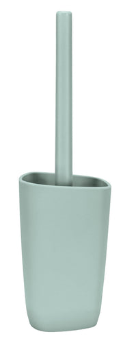 Mintgrüne WC-Bürste mit passendem Halter in matter Kunststoffoptik