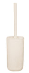 Beiger WC-Bürstenhalter mit passender Toilettenbürste in modernem Design