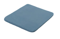 Quadratische, himmelblaue Badematte mit weicher, flauschiger Oberfläche