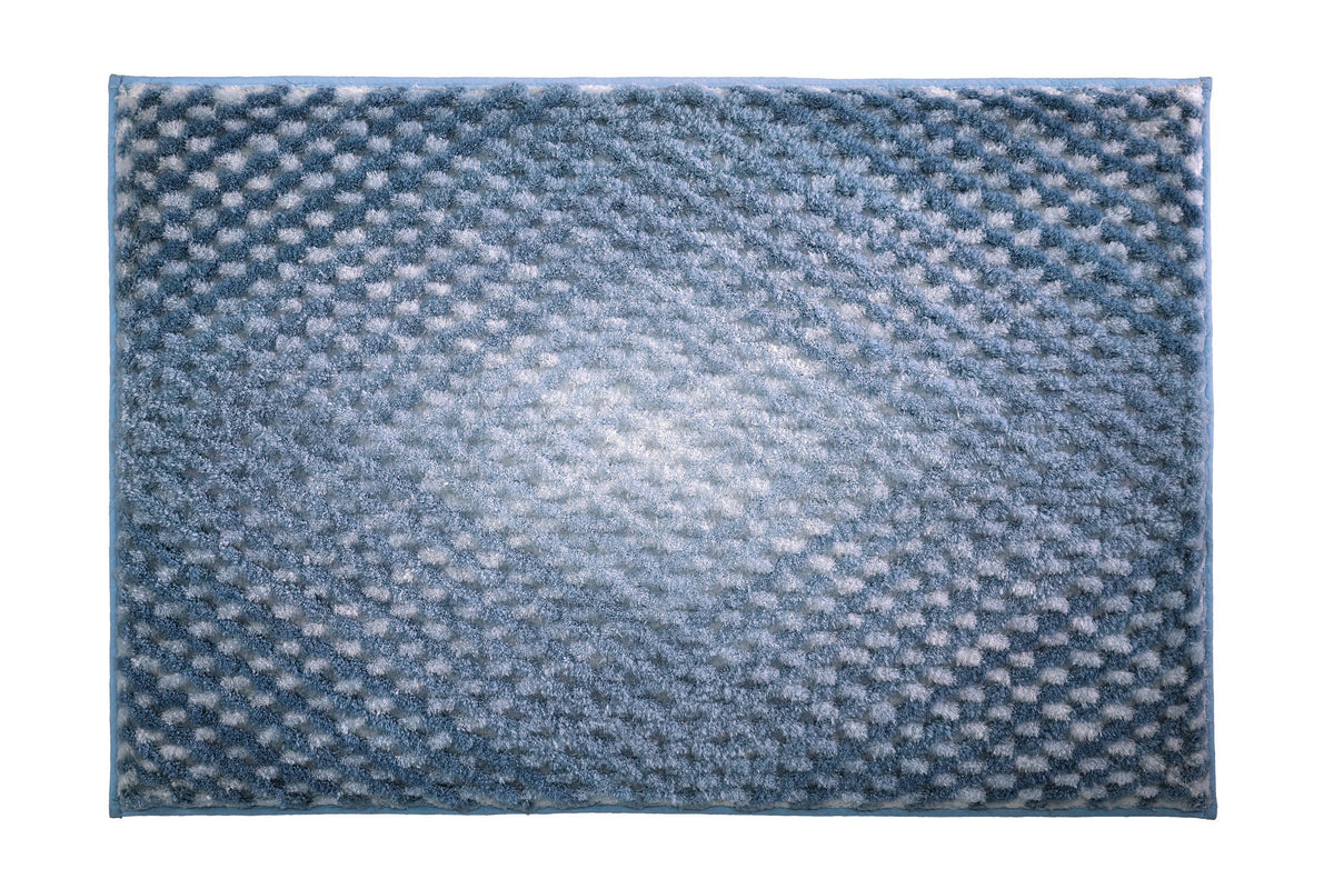 Quadratischer, blau-gemusterter Reinigungsschwamm mit weicher Oberfläche