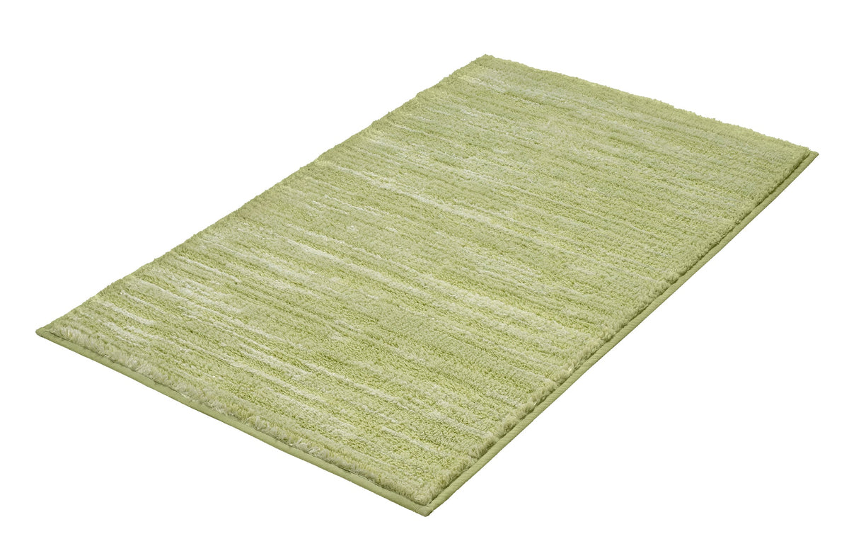 Rechteckiger hellgrüner Badematte mit weichem, dichtem Flor aus Textil