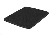 Rechteckige, flache Badematte in Schwarz mit weicher, dicker Oberfläche