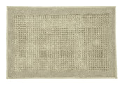 Rechteckige beige Badematte mit strukturiertem, eingewebtem Muster