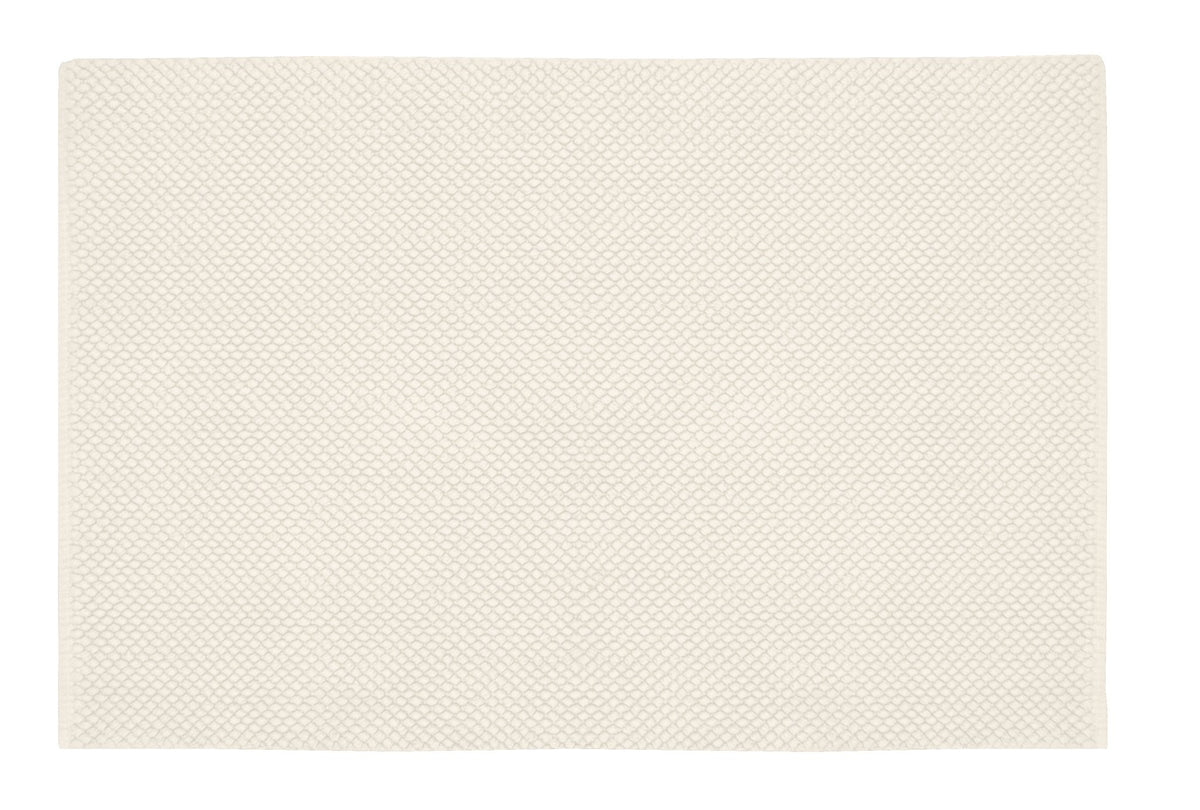 Cremefarbenes quadratisches Baumwollhandtuch mit Waffelstruktur