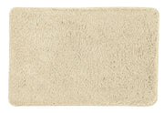 Rechteckige beige Badematte mit dichtem, weichem Hochflorteppich Oberfläche