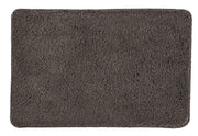 Rechteckige, dunkelgraue Badematte mit dichtem, flauschigem Hochflor