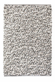 Rechteckige Badematte mit dichtem, grauen und beigen Schlingenflor