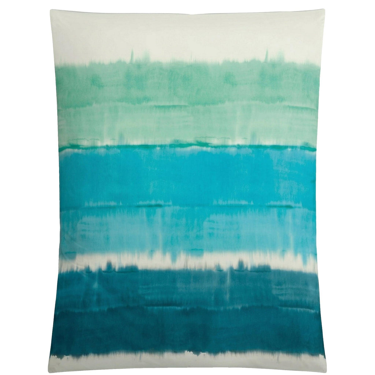 Bettwäsche mit blau-türkisem Farbverlauf in Aquarell-Optik