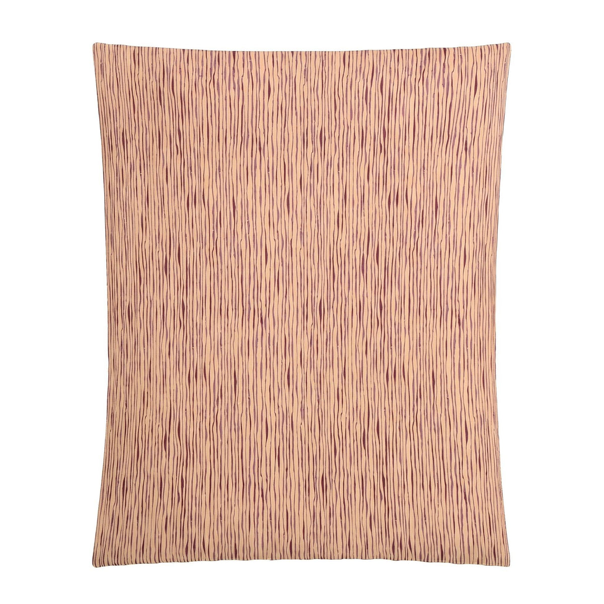 Beige Bettwäsche mit feinen gewellten Streifen in Bordeaux.