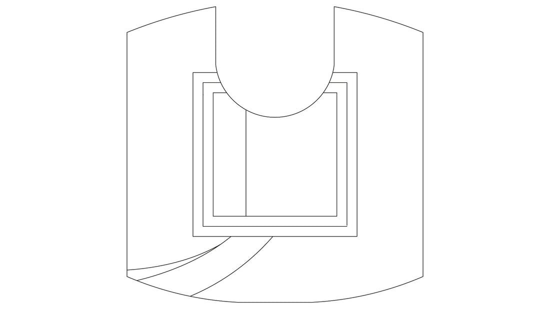 Weißer WC-Badvorleger mit U-Ausschnitt und schlichten, modernen Design