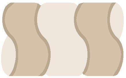 Beige Deko-Fliese mit wellenförmigem Muster in hellen Naturtönen