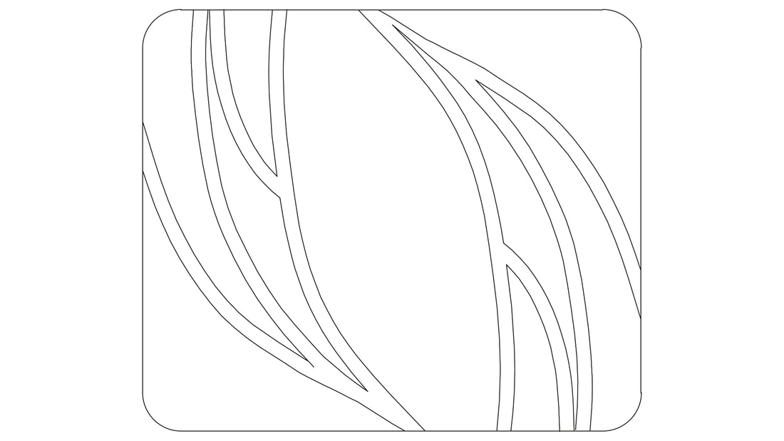Klarer Glas-Duschwand mit modernem, feinem, geschwungenem Linien-Dekor
