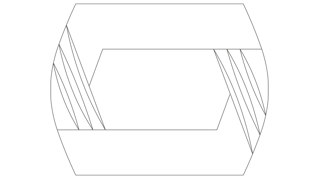 Minimalistische Darstellung eines gefalteten Badetuchs in Linienoptik