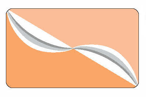 Illustration eines Badteppichs in verschiedenen Orangetönen.