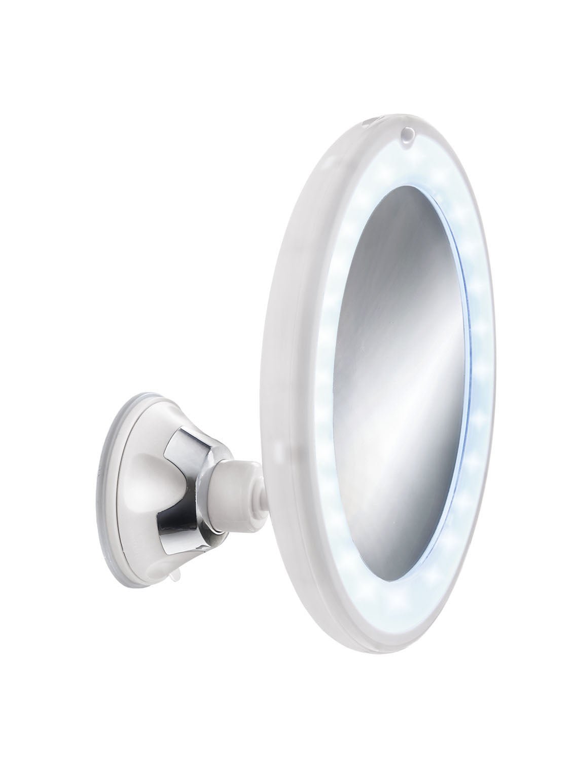 Runder LED-Kosmetikspiegel mit Saugnapfhalterung für das Bad Wand