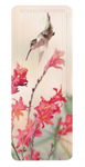 Badematte mit Kolibri über pinken Blumen vor hellem Hintergrund