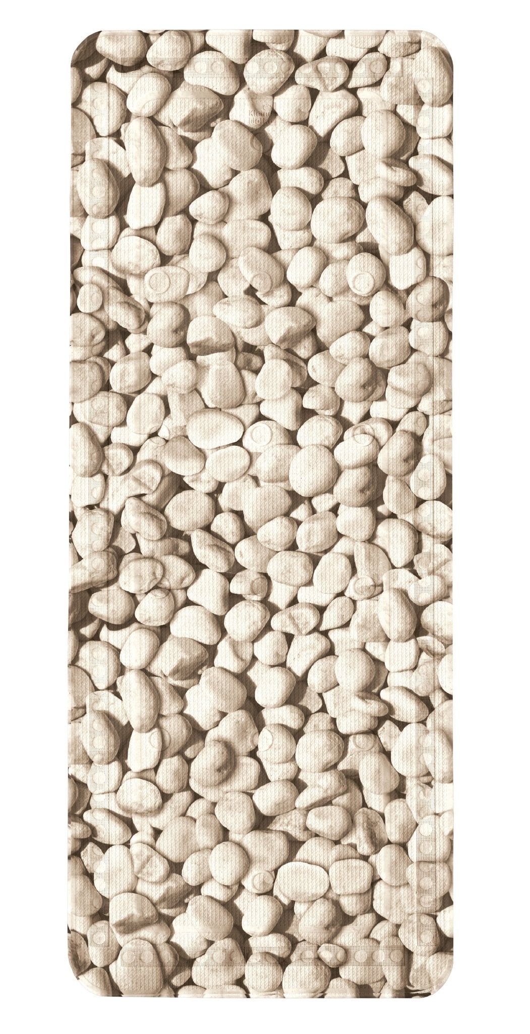 Badematte mit rutschfestem Kieselstein-Muster in Naturtönen Design